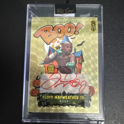 2025 Haunted Hits Gold Boo True 1/1 Floyd Mayweather Jr. Auto - Boxing 🥊 - Image 1 of 4