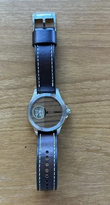 Fossil Automatic Men's Watch Water-Resistant Brown Leather Band Analog Me-3113 - Image 1 of 4