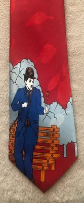 Vintage Charlie Chaplin Tie By Flo Rence & K. Inc. 100% Polyester Silk - Image 1 of 4