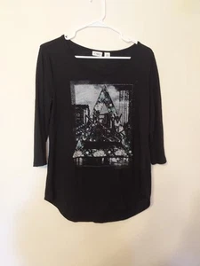 Cato T-Shirt 3/4 Arm Small schwarz mit New York City Design vorne - Damen - Bild 1 von 4