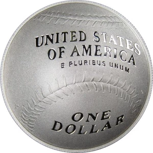 National Baseball Hall of Fame Commemorative 2014 P Proof Silver $1 - Picture 1 of 2