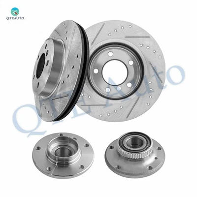 4 rotores de disco de freno delanteros ranurados perforados 300 mm - buje de rueda para BMW 328CI 2000 2,8 L Foto 1 de 4