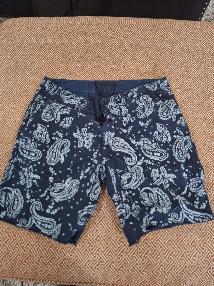 Pantalones Cortos Polo Ralph Lauren Para Hombre Azul Paisley Corte Algodón Talla 34  Foto 1 de 4