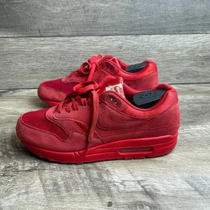 Nike Air Max 1 Premium Tonal Pack 875844-600 Men's 11 Casual Shoes Red Sneakers - Picture 1 of 10