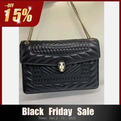 Bolso de Hombro Bvlgari Serpenti Foreve Cuero Acolchado Mediano Foto 1 de 4