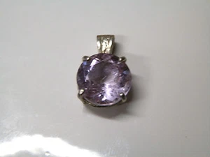 Natural earth-mined amethyst in a solid sterling silver pendant - Foto 1 di 5