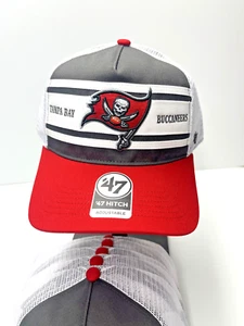 47 Brand Tampa Bay Buccaneers Gridiron Super Stripe '47 Hitch NFL Branded Hat - Picture 1 of 2