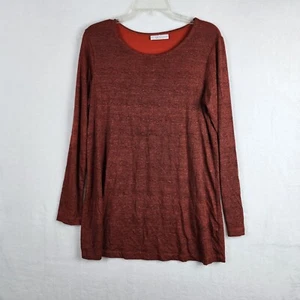Bryn Walker Tunic Top Stretch Swing Women's Sz S Striped Red Black Lagenlook - Picture 1 of 9
