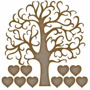 Family Tree MDF Laser Cut Craft Blanks in Various Sizes - Picture 1 of 1