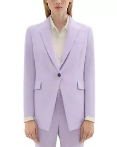 Theory Etiennette B Womens Blazer Size 2 Lilac Sky Traceable Wool Jacket $345 - Picture 1 of 9