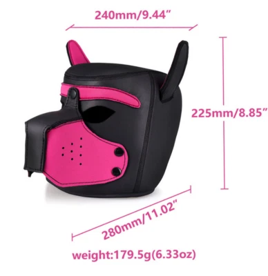 Мягкая латексная резиновая маска для ролевых игр собаки щенка косплея на всю голову для пар БДСМ - Изображение 1 из 4