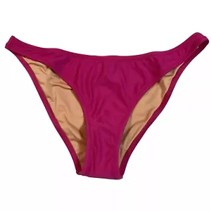 J. Crew Size Medium Heritage 1989 High-leg Bikini Bottom Pink BP209 Med Coverage - Picture 1 of 7