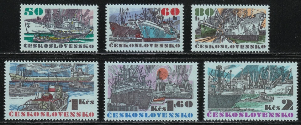 Checoslovaquia MNH 1972 Mi 2091-2096 Sc 1831-1836 barcos/buques marítimos ** Foto 1 de 2