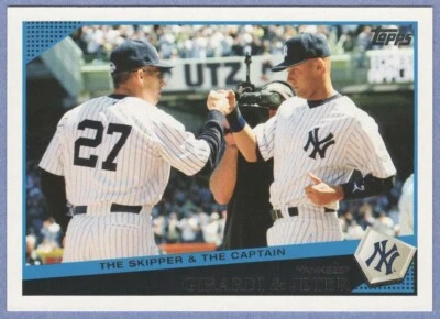 2009 TOPPS Updates & Highlights #UH69 Joe Girardi / Derek Jeter NM-MT+ - Image 1 of 2