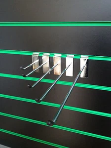 10" SLATWALL HOOKS PIN ARMS CHROME SHOPFITTINGS X 100 - Picture 1 of 1