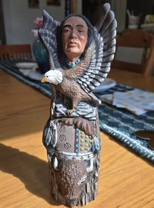 Indianer Keramik Keramik Stamm Totempfahl Adler signiert Carol Casteel 95 - Bild 1 von 10