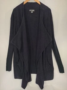 Barefoot Dreams Small Medium Black Cozy Chic Lite Island Wrap Drape Cardigan - Picture 1 of 14