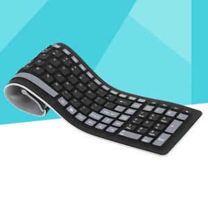 2.4G 107 Key USB Wireless Keyboard Supports PC Windows + OS Flexible Foldable - Picture 1 of 11