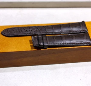 GENUINA CORREA DE RELOJ PARMIGIANI FLEURIER COUSU MARRÓN PRINCIPAL CUERO COCODRILO 21MM - Imagen 1 de 10