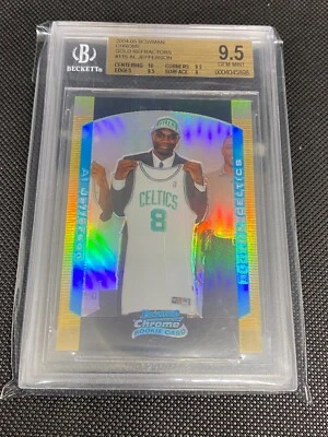 2004-05 Bowman Chrome #115 Al Jefferson /50 GOLD REFRACTOR RC Celtics BGS 9.5 - Image 1 of 2