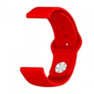 Bracelet Montre Compatible Avec Samsung Xiaomi Garmin Huawei 22MM Bouton Rouge - - Photo 1 sur 1