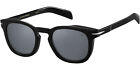 Męskie czarne miękkie kwadratowe okulary przeciwsłoneczne David Beckham - DB7030S 0807 T4