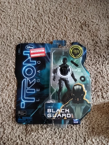 Tron Legacy Series 1 BLACK GUARD Light Up 4" Action Figure Cover