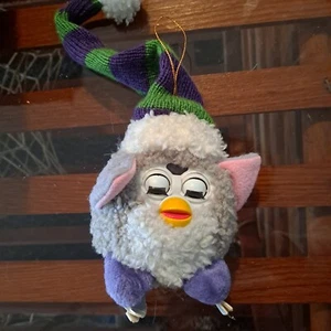 Vtg 1999 ICE SKATING Furby Christmas Ornament STUFF ANIMAL - Picture 1 of 5