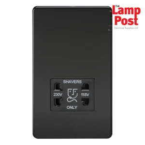 ML SF8900MB 115V/230V Dual Voltage Shaver Socket Matt Black With Black Insert - Picture 1 of 1