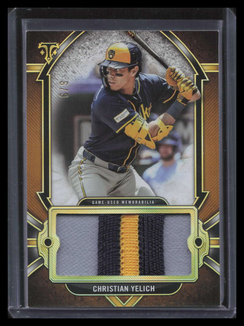 1/1 クリスチャン・イエリッチ Topps Triple Threads Christian Yelich 2019 Topps Triple Threads 5x7 #13 /49