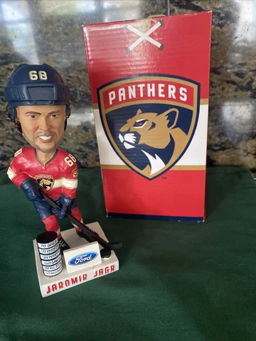 JAROMIR JAGR NHL BOBBLEHEAD with signed Box # 68 FL PANTHERS 10/15/2016 GAME Cover