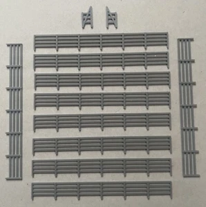 20x OO Gauge Model Railway Scenery Fencing With Gate 1:76 Scale Railings - Picture 1 of 1