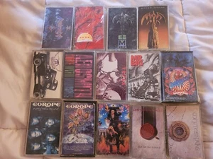 Heavy Metal Cassette Tape Lot Of 14 Winger Tesla Dokken Aerosmith Queensryche - Picture 1 of 14