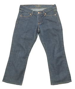 Old Navy The Flirt Capri Dark Wash Denim Jeans Mid Rise Womens Size 1 Regular
