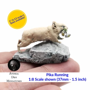 Pika Running - 1:8 Scale Choose a Size miniature figurine Animal Den Miniatures - Picture 1 of 5