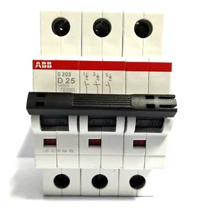 one NEW Abb Miniature Circuit Breaker S203-D25 3P 25A Quality assurance - Picture 1 of 3