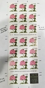 EFO 2492a VERY SCARCE PANE OF 20 WITH MISCUT HORIZONTAL DIE CUTS - Picture 1 of 3