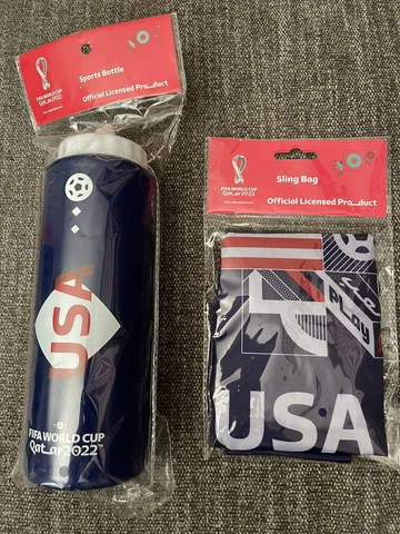 2022 Official USA FIFA World Cup Sports Bottles & Sling Bag Qatar 2022 Cover