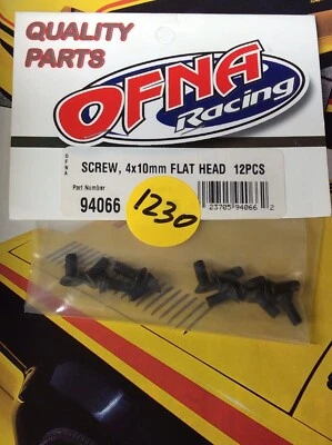 OFNA 94066 Flat Head Screws: {4x10MMx12pc.} NewInPack USA Shipped - Image 1 of 3
