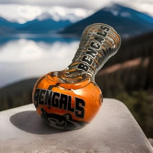 4" GLASS PIPE SMOKING Bengals Cincinnati custom Personalized!!! MSG Me!! Gifts - Picture 1 of 5