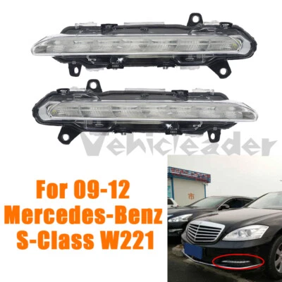LED DRL Daytime Running Fog Lights For 2009-2012 MERCEDES Benz S-Class W221  - Image 1 of 4