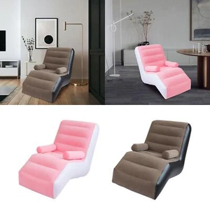 Inflatable Lounge Chair Folding Lazy Sofa Seat Air Bench for Home Gaming - Picture 1 of 7