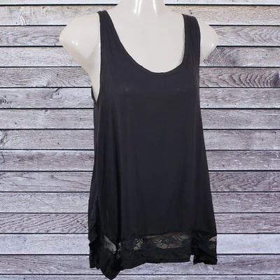 Camiseta sin mangas Mudd nueva con etiquetas para mujer XS Shark Bite encaje asimétrica sin mangas cuello en V  Foto 1 de 4