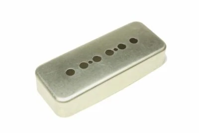 Unplated Nickel Silver Metal P90 soapbar pickup cover 1 15/16" (49.2mm) spacing - Image 1 of 3