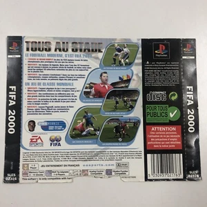 jaquette arrière FIFA 2000 PS1 playstation 1 pas de jeux NO CD - Picture 1 of 1
