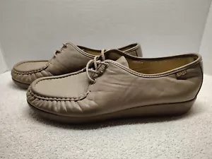 SAS Siesta Lace Up Leather Loafer Women's Shoes Size 11W Mocha - Picture 1 of 13