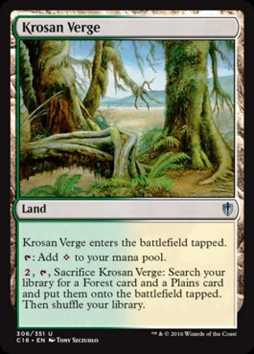 Krosan Verge - Light Play MTG Commander 2016 Edition - Image 1 of 1
