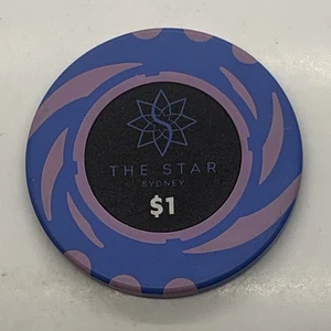 The Star Sydney CASINO Hotel $1 CHIP Pyrmont NSW AUSTRALIA - Picture 1 of 2