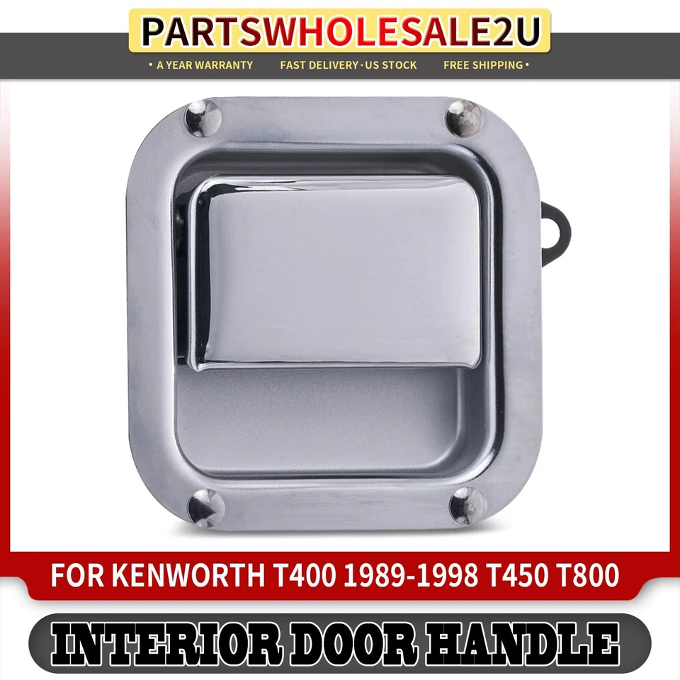 Manija de puerta interior del conductor delantero para Kenworth T400 T450 T600A T800 metal cromado Foto 1 de 4
