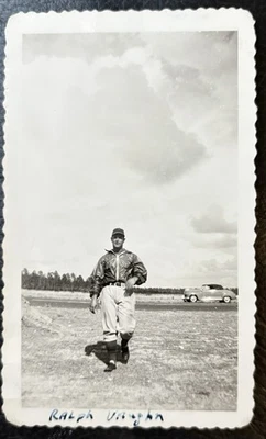 1944-45 MLB Washington 2B Fred Vaughn Signed Baseball Snapshot D. 1964 At 45 - Image 1 of 3